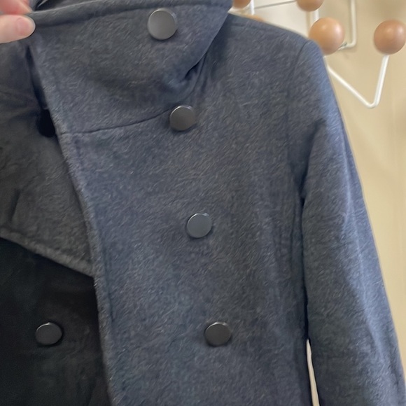 Aritzia Babaton - Wool Pea Coat Jacket - Dark Charcoal - medium - Picture 4 of 16